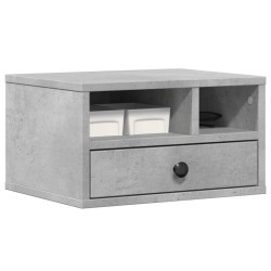 Support d'imprimante gris béton 40x32x22,5 cm bois d'ingénierie 