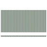 Tissu de remplacement de store vert et blanc pour cadre de 6x3 m 