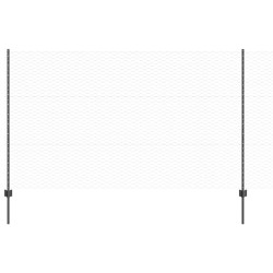 Poteaux de clôture 10 pcs U-Channel Gris 140 cm Acier 