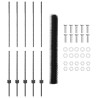 Poteaux de clôture 10 pcs U-Channel Gris 140 cm Acier 