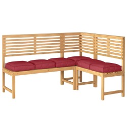 Coussins de palette pour siège, 6 pièces, rouge vin, 40 x 40 x 8 cm, en tissu Oxford. 