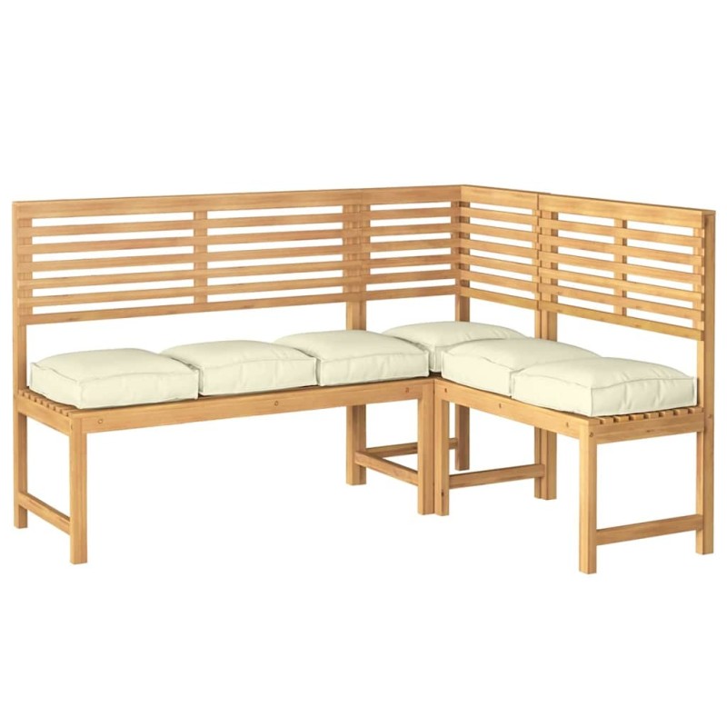 Coussins pour siège 6 pcs crème 40 x 40 x 8 cm, tissu Oxford. 