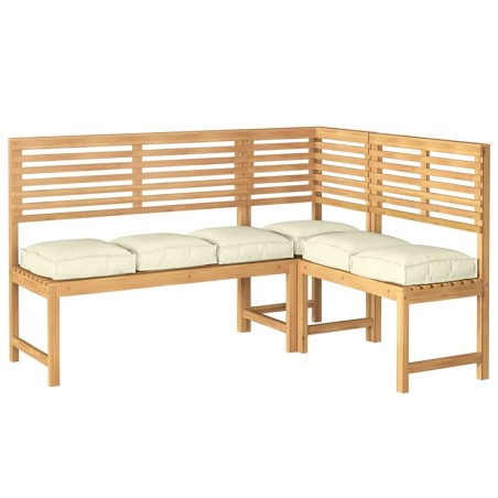Coussins pour siège 6 pcs crème 40 x 40 x 8 cm, tissu Oxford. 