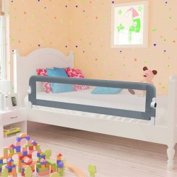 Barrière de sécurité de lit d'enfant Gris 120x42 cm Polyester 