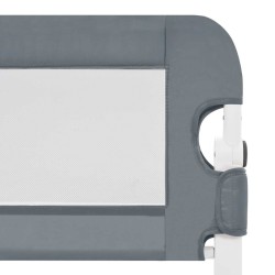 Barrière de sécurité de lit d'enfant Gris 120x42 cm Polyester 