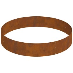 Pot en Métal Acier Corten Ø 120 cm Incrustations Décoratives 