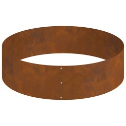 Pot en Métal Acier Corten Ø 120 cm Incrustations Décoratives 