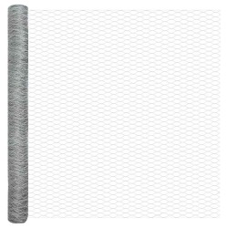 Clôture hexagonale Argent 5000 x 0.05 x 160 cm Acier galvanisé 