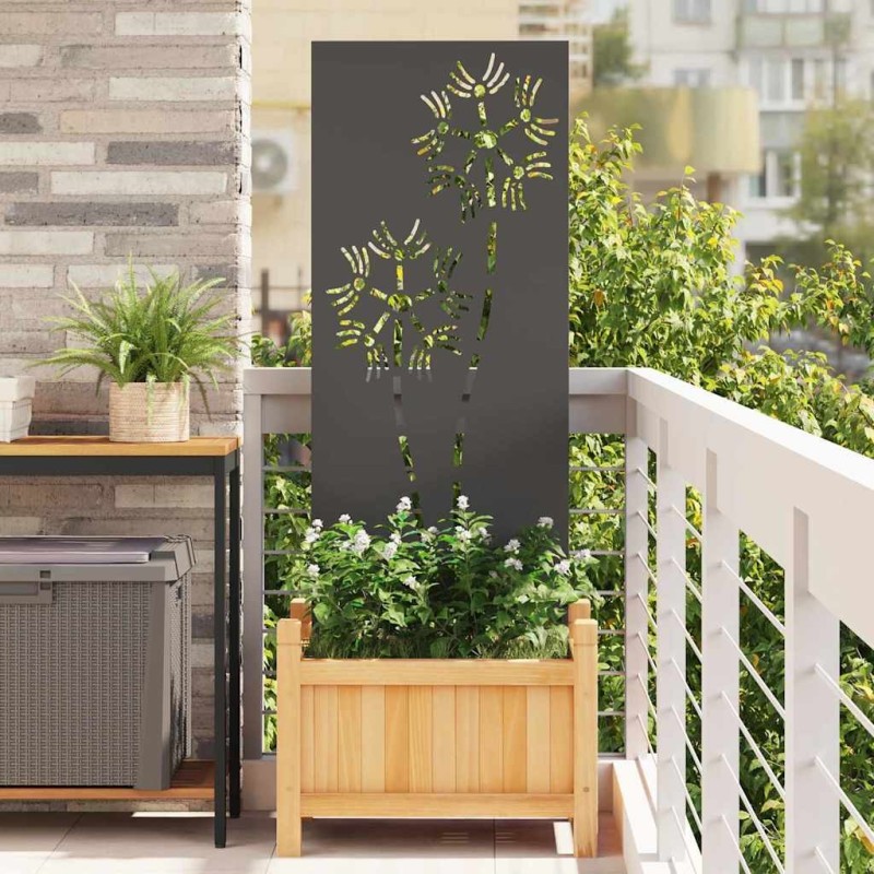 Panneau décoratif de jardin Noir 50 x 140 cm 