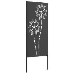 Panneau décoratif de jardin Noir 50 x 140 cm 