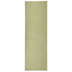 Tapis à tissage plat d'extérieur 80x250 cm Vert 