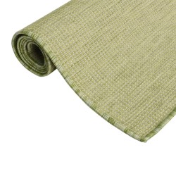 Tapis à tissage plat d'extérieur 80x250 cm Vert 