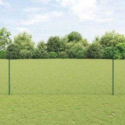 Poteaux de clôture 5 pcs U-Channel vert 140 cm acier 