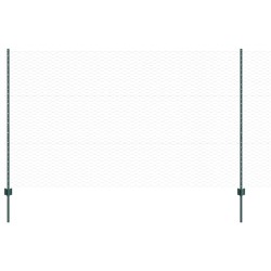 Poteaux de clôture 5 pcs U-Channel vert 140 cm acier 