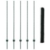 Poteaux de clôture 5 pcs U-Channel vert 140 cm acier 