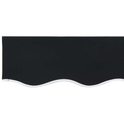 Tissu de Remplacement pour Auvent pour Cadre de 5x3.5 m Noir 