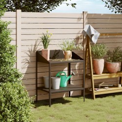 Support pour plantes anthracite 75,5x54,5x100cm acier galvanisé 