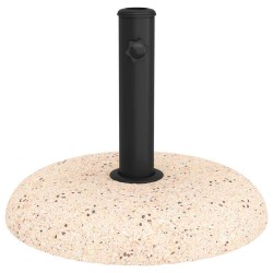Base de parasol pour poteaux de 37/42/52/58mm en béton jaune de 20 kg 