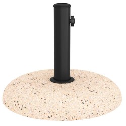 Base de parasol pour poteaux de 37/42/52/58mm en béton jaune de 20 kg 