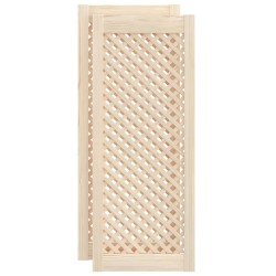 Portes d'armoires en treillis 2 pcs 39,5x99 cm pin massif 