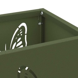 Porte-parapluies Vert Olive Métal Moyen Décoratif 