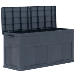 Boîte de rangement de jardin 320 L Noir 