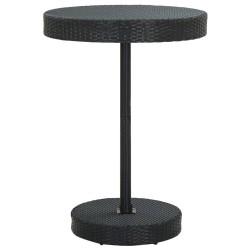 Table de jardin Noir 75,5x106 cm Résine tressée 
