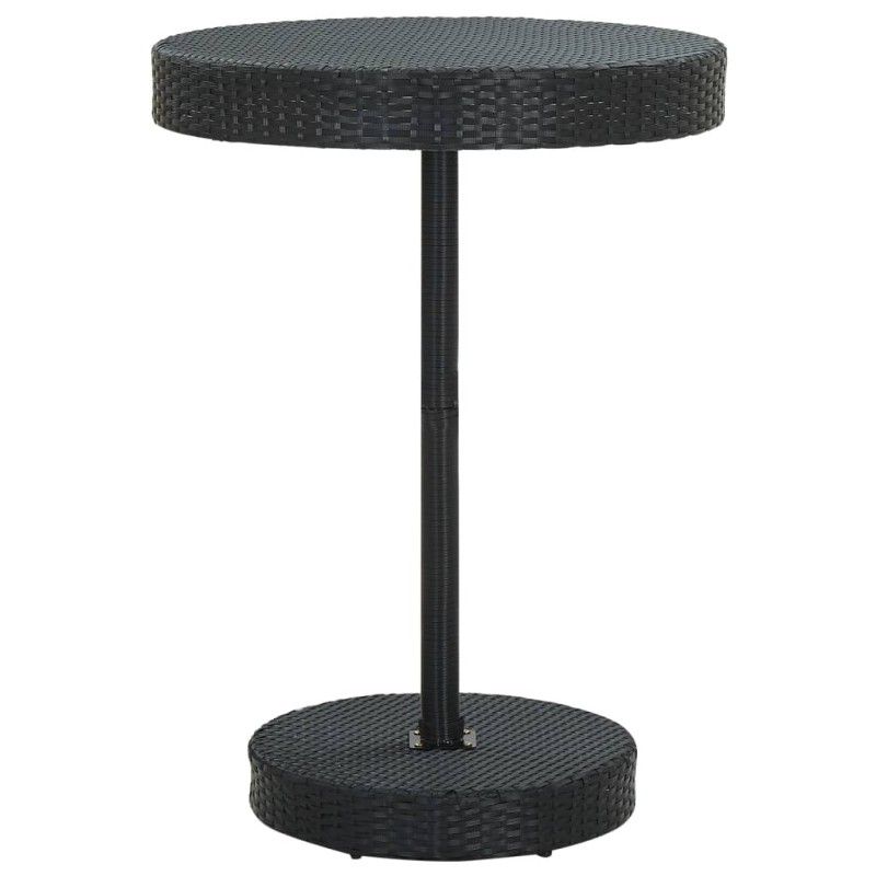 Table de jardin Noir 75,5x106 cm Résine tressée Table de jardin Noir 75,5x106 cm Résine tressée