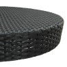 Table de jardin Noir 75,5x106 cm Résine tressée 