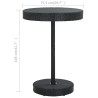 Table de jardin Noir 75,5x106 cm Résine tressée 
