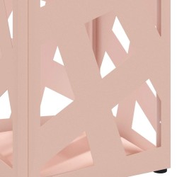 Porte-parapluies Rose Métal Moyen Incrustations Décoratives 