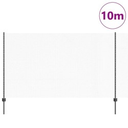 Pieux de Clôture 10 pcs U-Channel Gris 140 cm Acier 