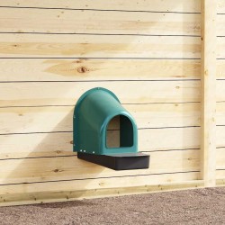 Nichoirs à poules 4 pièces Fixation murale Plastique vert foncé 