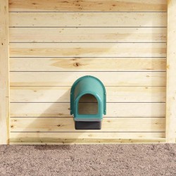 Nichoirs à poules 4 pièces Fixation murale Plastique vert foncé 