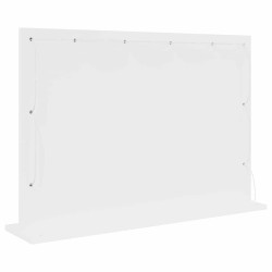 Miroir de coiffeuse avec lumières LED Blanc 80x55x18 cm 
