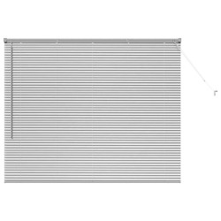Store de Fenêtre avec des rideaux Argenté 80 x 130 cm Aluminium 