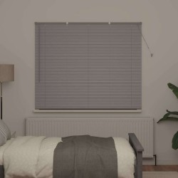 Store de Fenêtre avec des rideaux Argenté 80 x 130 cm Aluminium 