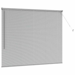 Store de Fenêtre avec des rideaux Argenté 80 x 130 cm Aluminium 