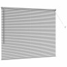 Store de Fenêtre avec des rideaux Argenté 80 x 130 cm Aluminium 