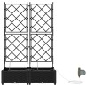Jardinières de jardin 1 pc Noir 80 x 40 x 126 cm Plastique 
