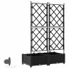 Jardinières de jardin 1 pc Noir 80 x 40 x 126 cm Plastique 