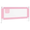 Barrière de sécurité de lit d'enfant Rose 180x25 cm Tissu 