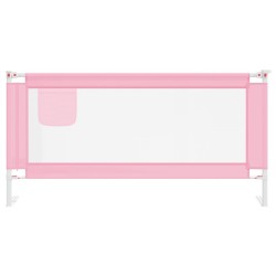 Barrière de sécurité de lit d'enfant Rose 180x25 cm Tissu 