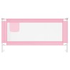 Barrière de sécurité de lit d'enfant Rose 180x25 cm Tissu 