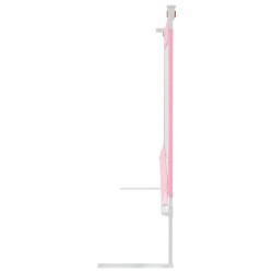 Barrière de sécurité de lit d'enfant Rose 180x25 cm Tissu 