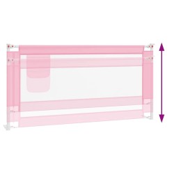 Barrière de sécurité de lit d'enfant Rose 180x25 cm Tissu 