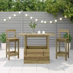 Table de jardin 100x50x75 cm bois de pin imprégné 