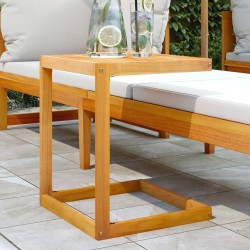 Table en forme de C 42x40x50 cm bois massif d'acacia 