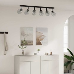 Plafonnier avec abat-jour en verre réglable en anthracite E27 