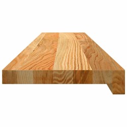Appuis de fenêtre 2 pcs marron clair bois de chêne massif 